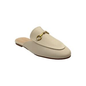 Minorsu Women's Buckle Mules Beige - Medium